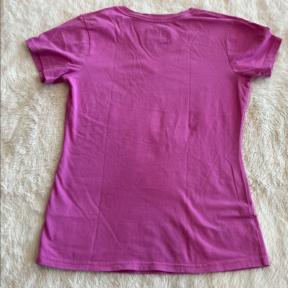 Womans Nike Dri-Fit slim fit V-Neck T-Shirt Running Wild small - Picture 6 of 6